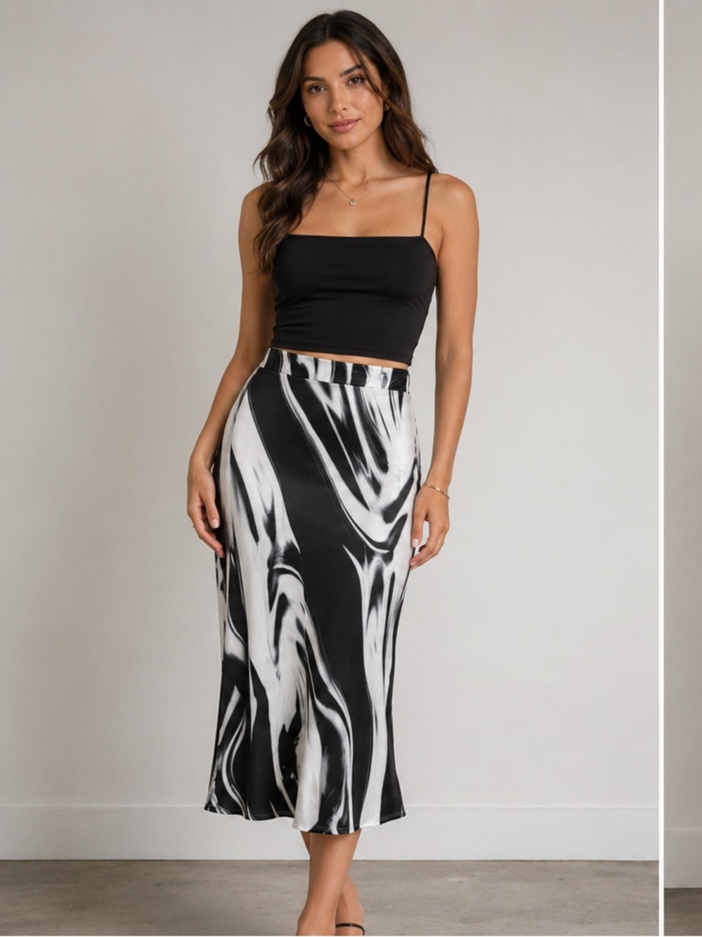 Beyond this Plane Women’s Maxi Skirt sz L Stretch Y2K 90s NEW # D875